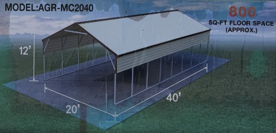 2026 RHINO 20' x 40' Metal Carport