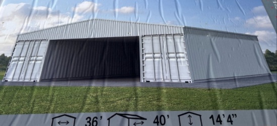 36' x 40' Shipping Container Metal Roof Kit