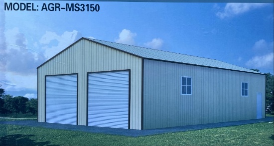 Unused 31’ x 50’ Heavy Duty Metal Storage Building