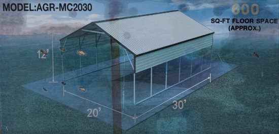 2026 RHINO 20' x 30' Metal Carport