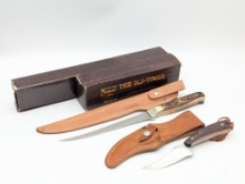 1991 Schrade Scrimshaw 7 Knife Set in Display | Proxibid
