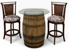 Authentic Whiskey Barrel Bistro Set