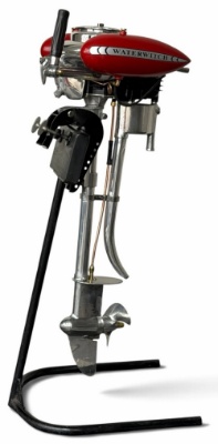 1930's Sears Waterwitch Outboard Motor On Stand