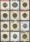 Lot of 12 France 1 Franc Coins, 1959-1966