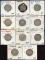 Lot of 11 France 83% Silver 1 Franc Coins