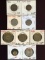 Lot of 9 Peru 1-2-10-20 Centavos, 1 1/2 Sol