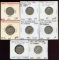 Lot of 8 Switzerland Helvetia 10-20 Rappen Coins