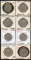 Lot of 8 Greece 5 & 10 Drachmai Coins, 1954-1959