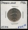 Uncirculated 1926 Greenland 25 Ore Coin