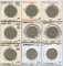 Lot of 9 Great Britain 2 Shilling, 1955-1965