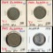 Lot of 4 Algeria 20-50 Francs, 5 Centimes 1949-73