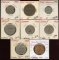Lot of 8 Ireland Pence & Shilling Coins, 1928-1975