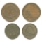 Lot of 4 Canada Bank Tokens Penny & 1/2 Penny