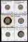 Lot of 6 Switzerland Helvetia 10 Rappen coins