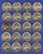 $5 Face 90% Silver 1964-D Washington Quarters
