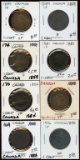 Lot of 8 Canada Large Cents Copper, 1859-1896