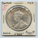 1935 Canada 80% Silver Dollar, MS65 ASW .600