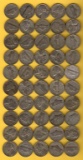 Lot of 50 Jefferson Silver War Nickels, 1943P