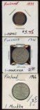Lot of 20 Finland Penni & Markka Coins, 1888-1966