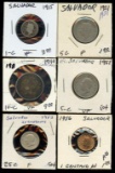 El Salvador 1-5-10-25 Centavos copper-nickel