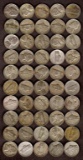 Lot of 50 Jefferson Silver War Nickels, 43-44-45