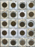 Lot of 20 Great Britain Bronze Large Pennies