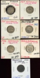 Lot of 7 Australia .925 Silver 6 Pence Coins