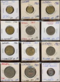 Lot of 12 Israel Agorot Prutah Lirah coins