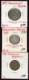 Lot of 3 Dominican Republic 1-10-20 Centavos coins