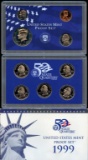 1999 US Mint Proof Set with 5 State Quarters