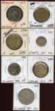 Lot of 7 Jamaica 1/2 Penny, Penny 5-25-50 Cents $1