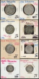 Lot of 8 Belgium 83% Silver 1-2-20 Francs and