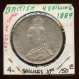 1889 Great Britain .925 Silver 4 Shilling coin