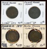 4 Prince Edward Island Canada 1871 Bronze Cents