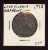 1792 Lady Godiva Great Britain Half Penny Token