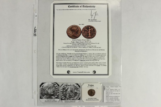 98-117 A.D. TRAJAN ANCIENT COIN (FINE)