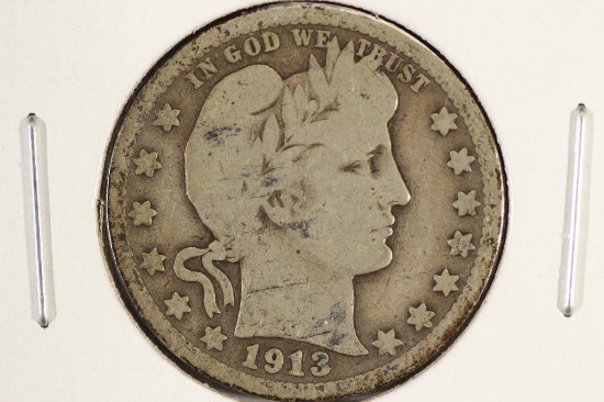 1913-D BARBER QUARTER