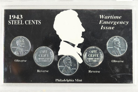 1943 STEEL CENTS SET AS SHOWN