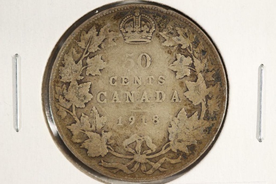 1918 CANADA SILVER 50 CENTS