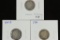 1913,14-D & 16 BARBER DIMES ALL VERY FINES