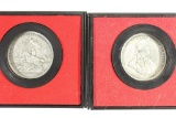 2 US MINT AMERICAS 1ST MEDALS IN PEWTER