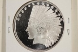 1 TROY OZ .999 FINE SILVER PROOF ROUND INDIAN /