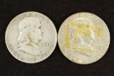 1950 & 1961-D FRANKLIN HALF DOLLARS