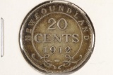 1912 NEWFOUNDLAND SILVER 20 CENTS