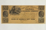 $20 CANAL AND BANKING COMPANY OF NEW ORLEANS