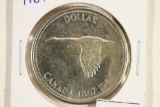1967 CANADA FLYING GOOSE SILVER DOLLAR UNC
