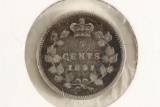 1891 CANADA SILVER 5 CENTS