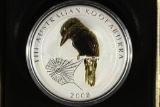 2008 AUSTRALIAN $1 KOOKABURRA SILVER GILDED