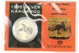 1995 AUSTRALIA $1 SILVER KANGAROO