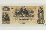 $50 CANAL BANK OF NEW ORLEANS OBSOLETE BANK NOTE